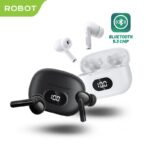 Robot Aibuds T70 TWS Deep Bass Display and 36H Play Time Airbuds Android Headset Bluetooth Bass ROBOT T70 Airbuds TWS Bluetooth Earbuds Wireless LED Indikator Baterai Earphone