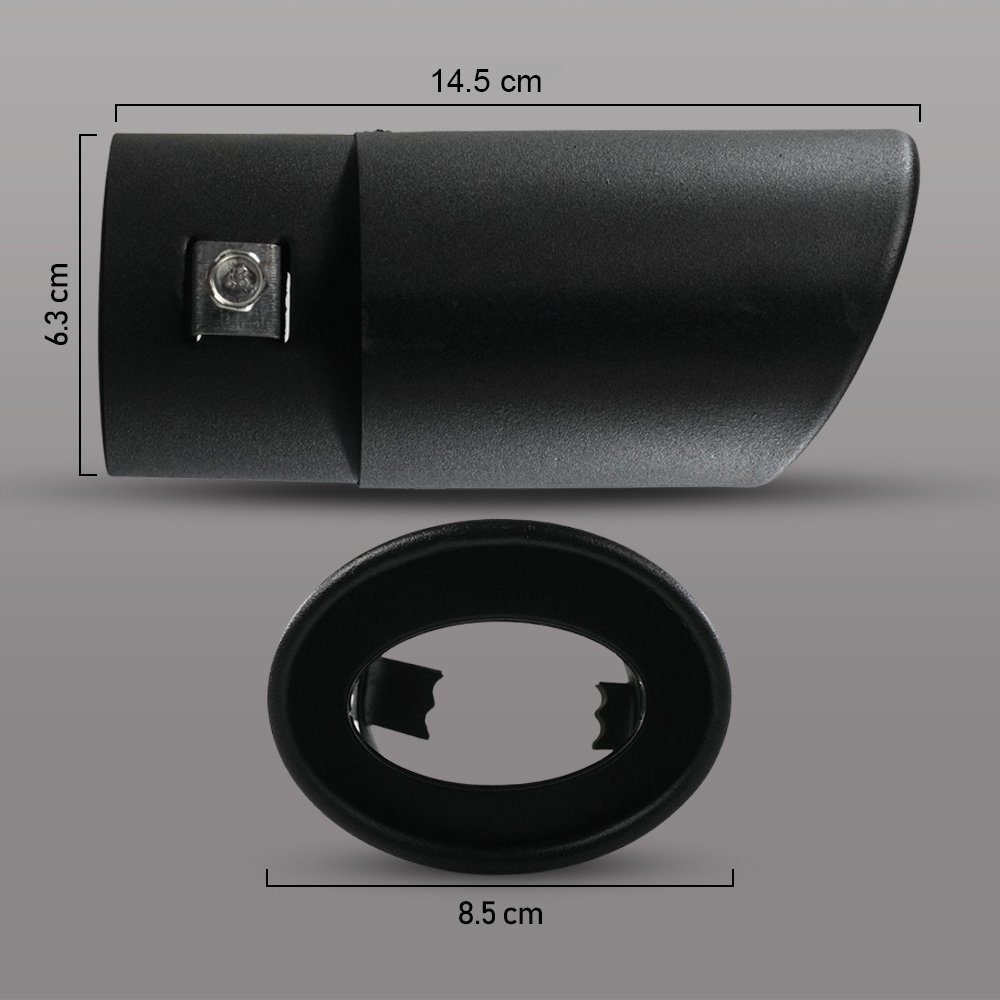 DWCX Ujung Knalpot Mobil Lurus Hitam Muffler Tip Universal 14.5cm Straight Tailpipe Exhaust Tip Aluminium Inner 6.3cm Outlet 8.5cm Tanpa Las Variasi Racing untuk Avanza Calya Brio Agya Sigra Carry Jazz - Gambar 16
