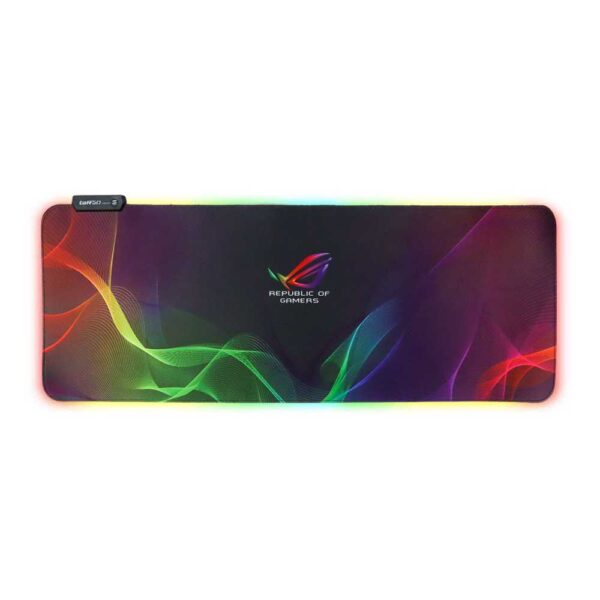 Mousepad Gaming RGB Besar XL Mouse Pad Asus ROG Mouse Pad Lampu LED ASUS ROG Gaming Mouse Pad Illuminated RGB 800x300x3mm - Gambar 2