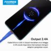 Micro USB FOOMEE FD100-M Kabel Charger Kabel Data Micro Flat Cable Data USB Type Lightning Iphone 2.4A Fast Charging Panjang 1 Meter - Gambar 4