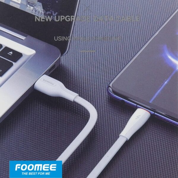 Micro USB FOOMEE FD100-M Kabel Charger Kabel Data Micro Flat Cable Data USB Type Lightning Iphone 2.4A Fast Charging Panjang 1 Meter - Gambar 7