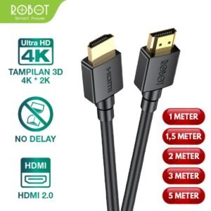 ROBOT RFH01 Kabel HDMI 2.0 1 Meter Male to Male 4K 60Hz untuk TV Laptop Monitor Proyektor Set Top Box - Gambar 6