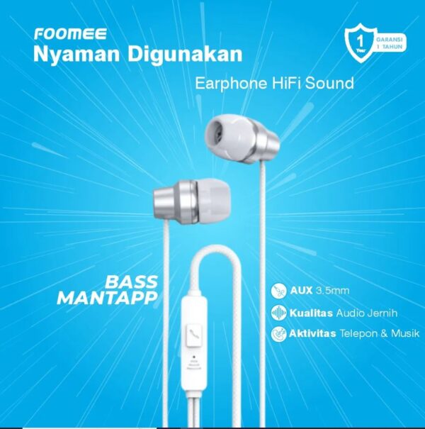 Headset Earphone Handsfree Foomee QA44 Earphone/Headset In Ear Music Stereo Original Wired Headset FOOMEE QA44 Reborn Earphones Mega bass HIFI