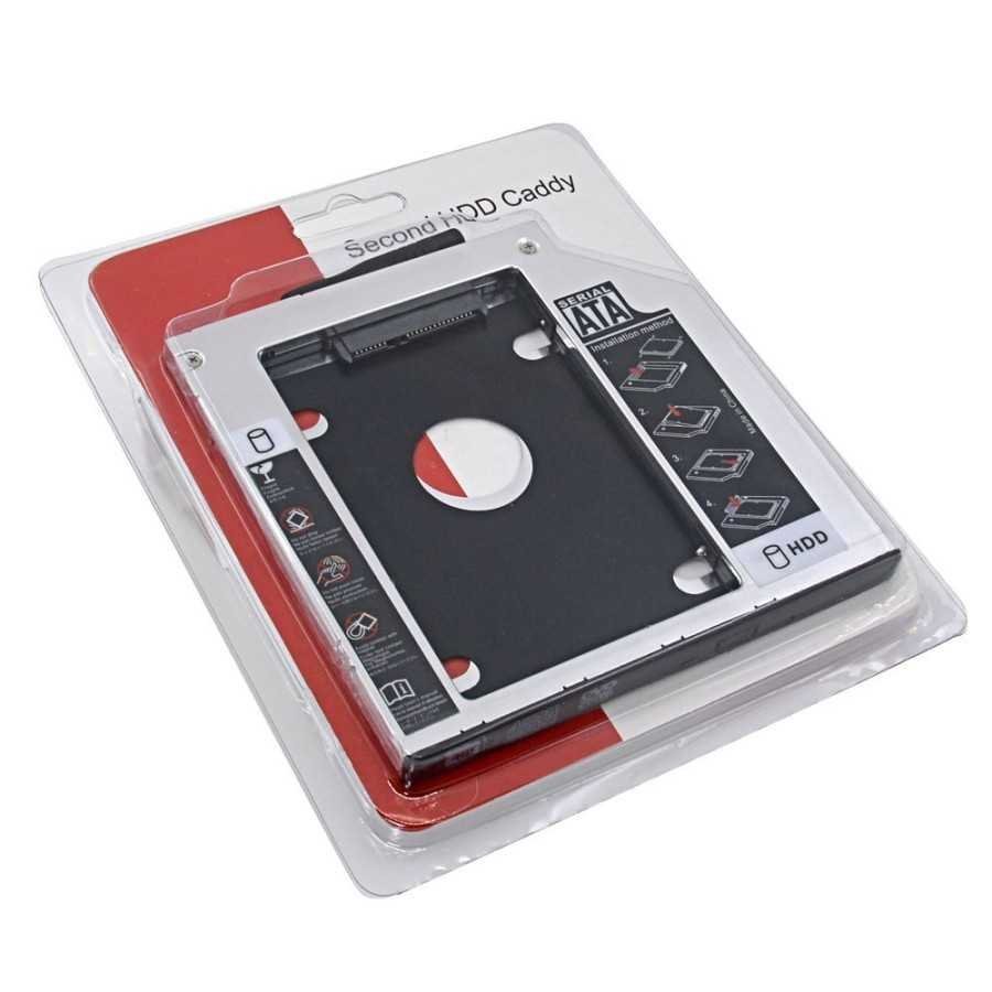 HDD Caddy 12.7mm SATA HDD SSD 2.5 Inch Slim Laptop Notebook Pengganti DVD Drive Hard Disk Caddy Bay Adapter untuk Tambah Storage Kedua Aksesoris Laptop dengan Pemasangan Praktis pada Slot DVD SATA Universal - Gambar 2