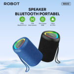 Speaker Bluetooth 5.3 Robot RB120 RGB Lights IPX4 Waterproof Speaker Bluetooth Robot RB 120 Portable Mini Lampu LED Speaker Wireless Robot Original Garansi Resmi