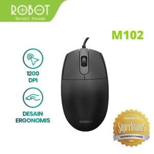 ROBOT M102 Mouse Kabel Office Original Business Wired Mouse Laptop PC 1200 DPI Presisi Tinggi Mouse Komputer Kabel Murah Awet Ringan Ergonomis Portable Jadi Store - Gambar 6