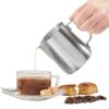 350 ML Gelas Pitcher Gelas Pitcher Kopi Gelas Pitcher Stainless Gelas Pitcher Latte Art Gelas Pitcher Espresso Gelas Pitcher Kopi Espresso Latte Art (Salin) - Gambar 4