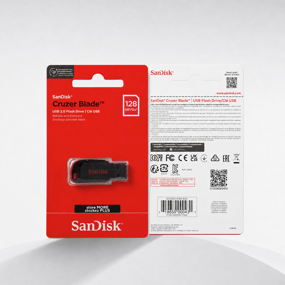 SanDisk Cruzer Blade 128GB Flashdisk USB 2.0 Original Garansi Resmi 5 Tahun Flash Drive 128 GB Kompak Ringan untuk Menyimpan dan Berbagi Musik Foto Video Dokumen Presentasi dan File Pribadi dengan SanDisk SecureAccess - Gambar 5