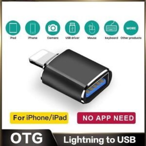 TAFFWARE OTG Lightning to USB Adapter Female untuk iPhone iPad Flashdisk Mouse Keyboard Camera Plug & Play Original - Gambar 5