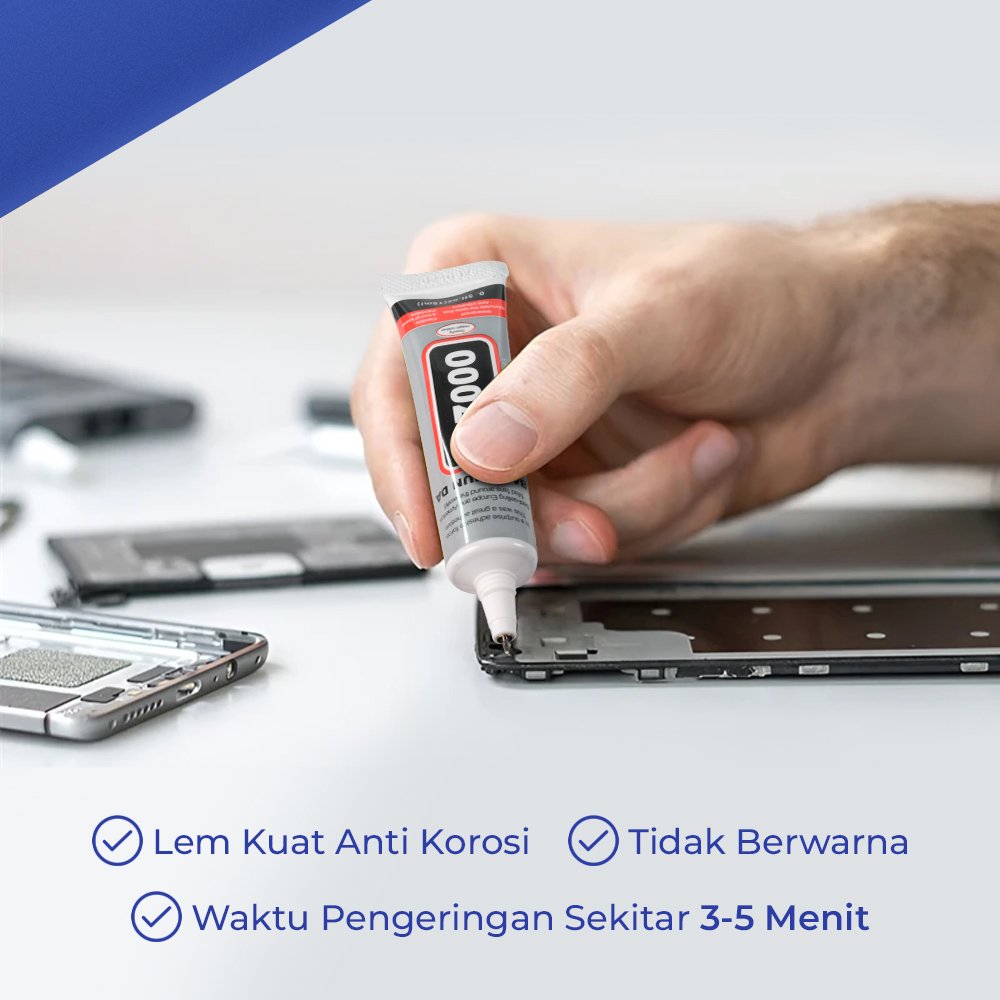 BAO SHUN DA B-7000 Lem Kuat Serbaguna 15ml Power Glue Strong Adhesive Transparent Lem LCD Touch Screen Casing Backdoor HP Smartphone Plastik Besi Keramik dengan Ujung Corong Presisi - Gambar 8