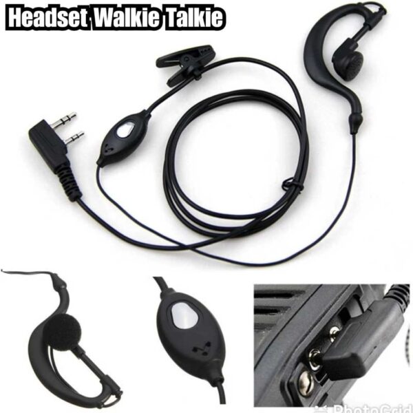Headset Walkie Talkie Headset Earphone FBI Walkie Talkie HT 2 Pin 102dB Earphone Walkie Talkie BAOFENG BF 888S UV-5R UV3R UV-5RE UV-6R UV-82 HEADSET HT BAO FENG BF-888S - Gambar 4