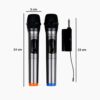 Microphone Wireless Double Mic Microphone Karaoke Wireless Tanpa Kabel TaffSTUDIO Mikrofon Karaoke Wireless Handheld Dynamic Portable MC-1200 - Gambar 4