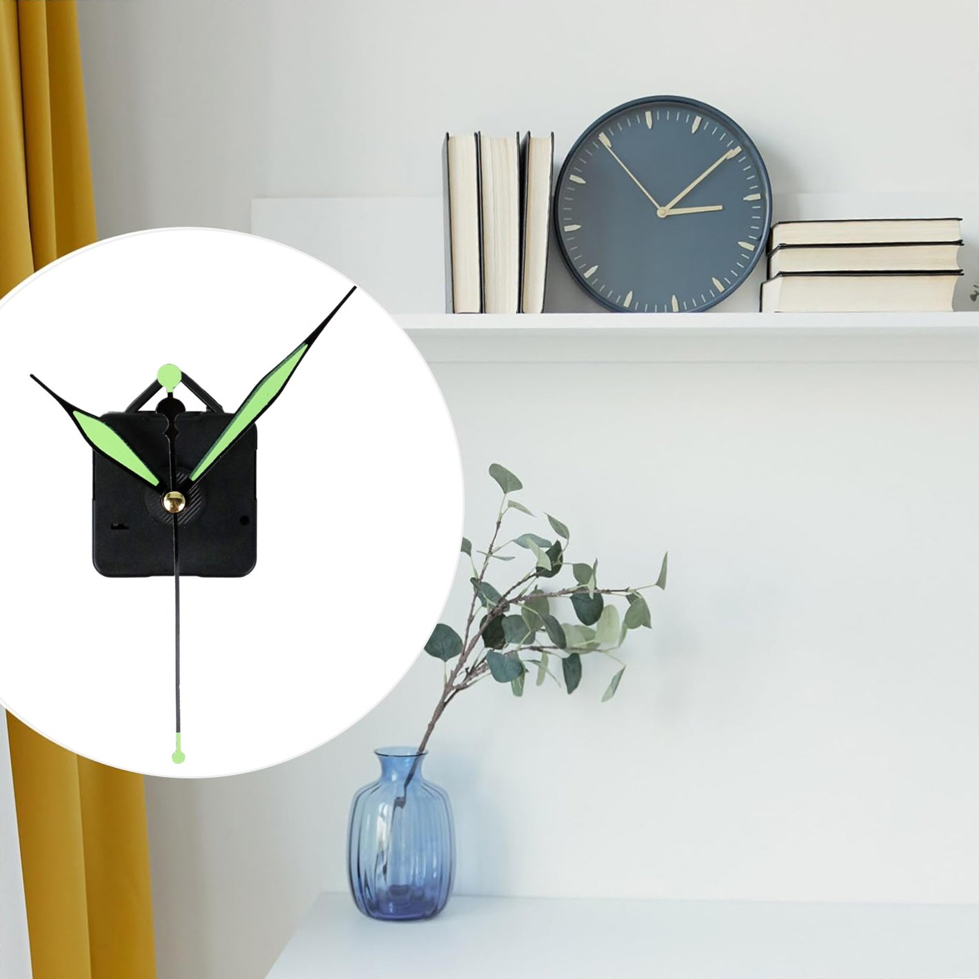 TaffHOME Mesin Jam Dinding 5168-S Silent Movement Quartz DIY Replacement Tanpa Suara Pengganti Movement Rusak Set Jarum Lengkap Jarum Detik Menit Jam Baterai AA untuk Perbaikan Penunjuk Waktu - Gambar 7