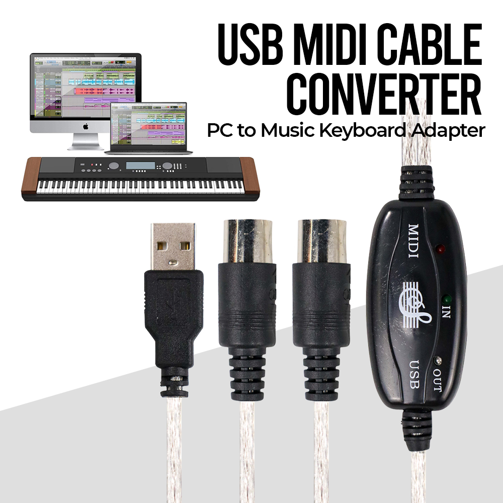 Kabel Midi to USB Keyboard Kabel Konverter USB MIDI Converter Main Olah ...