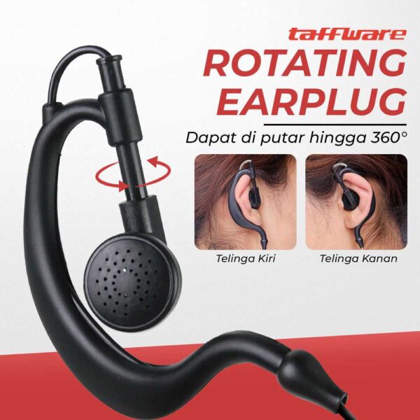 Headset Walkie Talkie Headset Earphone FBI Walkie Talkie HT 2 Pin 102dB Earphone Walkie Talkie BAOFENG BF 888S UV-5R UV3R UV-5RE UV-6R UV-82 HEADSET HT BAO FENG BF-888S - Gambar 2