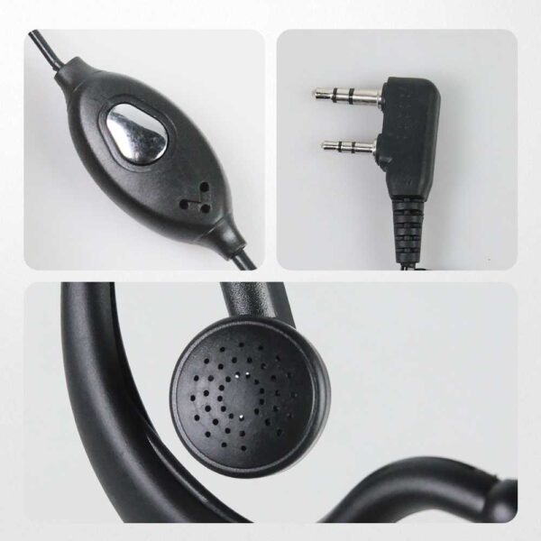 Headset Walkie Talkie Headset Earphone FBI Walkie Talkie HT 2 Pin 102dB Earphone Walkie Talkie BAOFENG BF 888S UV-5R UV3R UV-5RE UV-6R UV-82 HEADSET HT BAO FENG BF-888S - Gambar 5