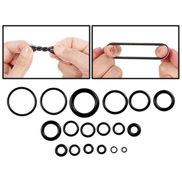 Seal Karet Set Oring Rubber O Ring Gasket 1 SET Sil Cincin Karet Rubber O-Ring Tightening Repair Kit 225 PCS - Gambar 2
