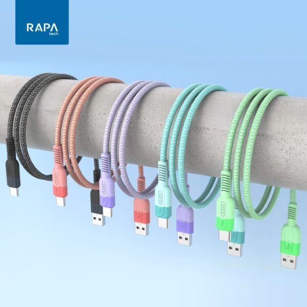 Rapatech Line-X LIne X DG1011 Kabel Cable Charger Data USB-A to Type-C USB Type C Fast Charging Quick Charge QC 3.0 3A 1M - Gambar 2
