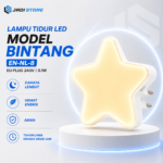 Lampu Tidur LED Model Bintang EN-NL-8 EU Plug 240V 0.1W Lampu Malam Anak dengan Cahaya Lembut Hemat Energi Dekorasi Kamar Tidur Night Light Aman dan Tahan Lama Hingga 10000 Jam untuk Rumah dan Apartemen