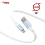 Vivan SC30 II Kabel Cable Data Charger Pendek 30cm Type C Kabel PB Powerbank 2.4A Fast Charging