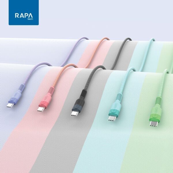 Rapatech Line-X LIne X DG1011 Kabel Cable Charger Data USB-A to Type-C USB Type C Fast Charging Quick Charge QC 3.0 3A 1M - Gambar 3