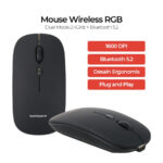 Taffware Mouse Wireless Bluetooth Optical 2.4GHz Silent Click 1600DPI M8120G – TAFFWARE Mouse Wireless Rechargeable Silent Klik Dual Mode Bluetooth 5.0 USB 2.4GHz Tanpa Kabel Mouse Silent Office Gaming Portable Ergonomis Hemat Daya