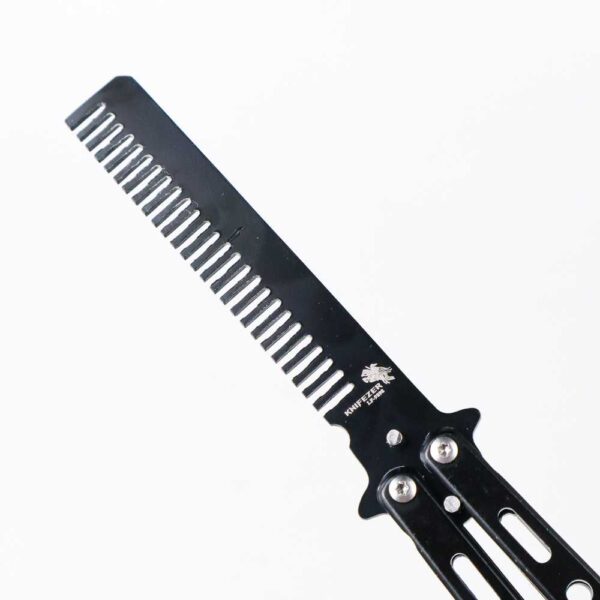 Sisir Salon Sisir Rambut Besi Lipat Butterfly Knife Training Balisong Trick Benchmade - Gambar 3