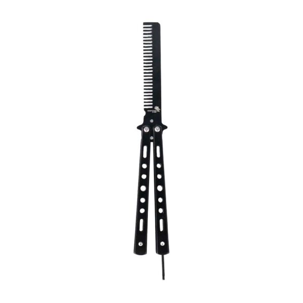 Sisir Salon Sisir Rambut Besi Lipat Butterfly Knife Training Balisong Trick Benchmade - Gambar 2