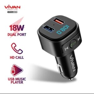 VIVAN VBT01 Bluetooth 5.0 FM Transmitter Mobil Car Charger Fast Charging 18W QC 3.0 Dual USB Port Handsfree Mic Music Player Flashdisk Modulator Audio Mobil Universal Bergaransi Resmi 1 Tahun Jadi Store - Gambar 6