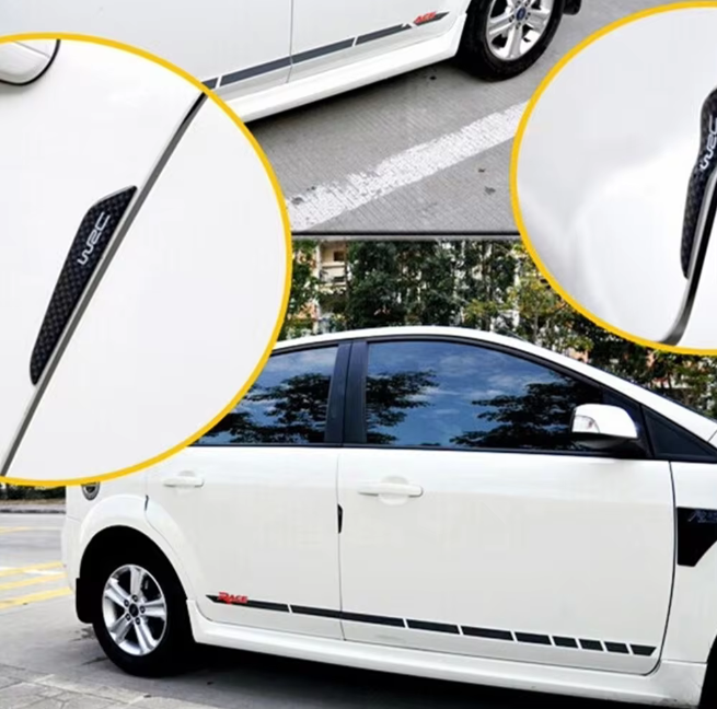 WRC HT-0010 Bumper Silikon Pintu Mobil Door Protector Anti Bentur Gores 4 PCS Pelindung Pintu Mobil dengan Perekat Kuat untuk Melindungi Bodi dari Benturan Saat Membuka Pintu Aksesoris Mobil Black Material Silikon - Gambar 7