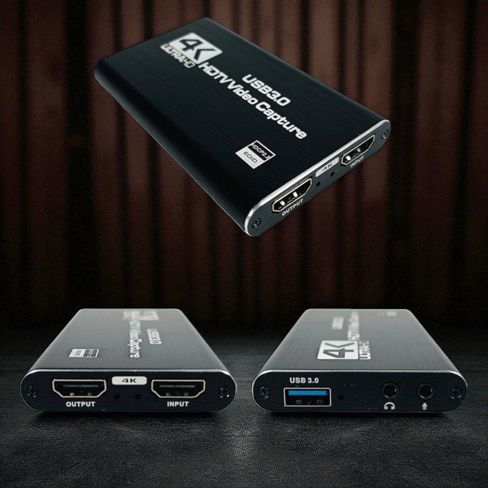 ALLOYSEED HDMI Video Capture Card USB 3.0 4K 60Hz HDTV RU900, Capture Card untuk Live Streaming OBS YouTube Twitch Facebook, HDMI In Out, Rekam Kamera DSLR, PS, Nintendo Switch, Xbox ke PC Laptop - Gambar 5