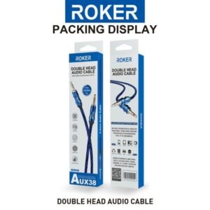 ROKER Kabel AUX 38 Audio Jack 3.5mm Male to Male Panjang 1.8 Meter Original - Kabel Aux Speaker Mobil Headphone Headset Laptop PC HP ke Speaker Aktif Tape Mobil - Kabel Audio Jack Kecil Stereo Suara Jernih Gold Plated Kabel Tebal Kuat Awet Berkualitas - Gambar 8