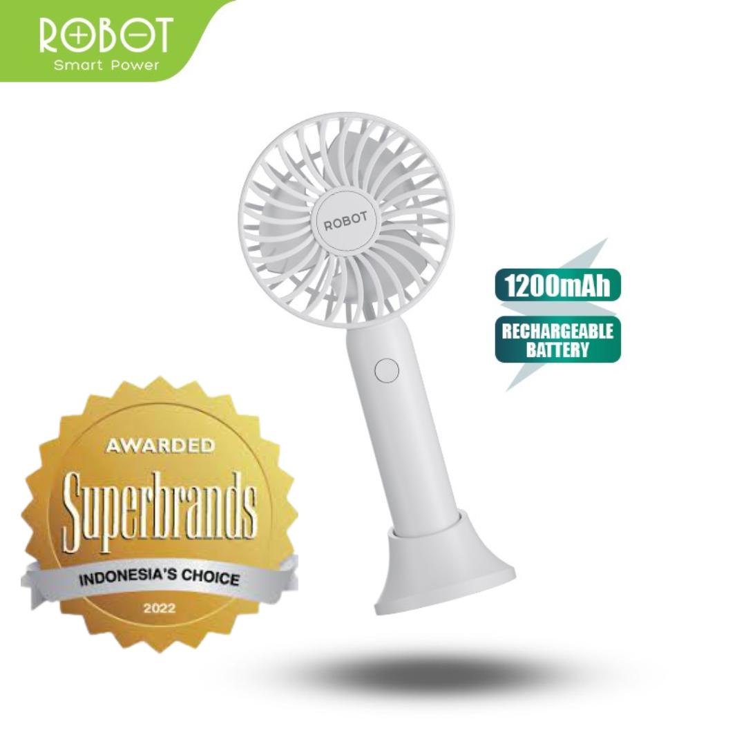 ROBOT RT-BF19 Kipas Portable Kipas Robot Mini Handy Mini Fan Kipas Gagang Genggam Portable Rechargeable Garansi Resmi - Gambar 4