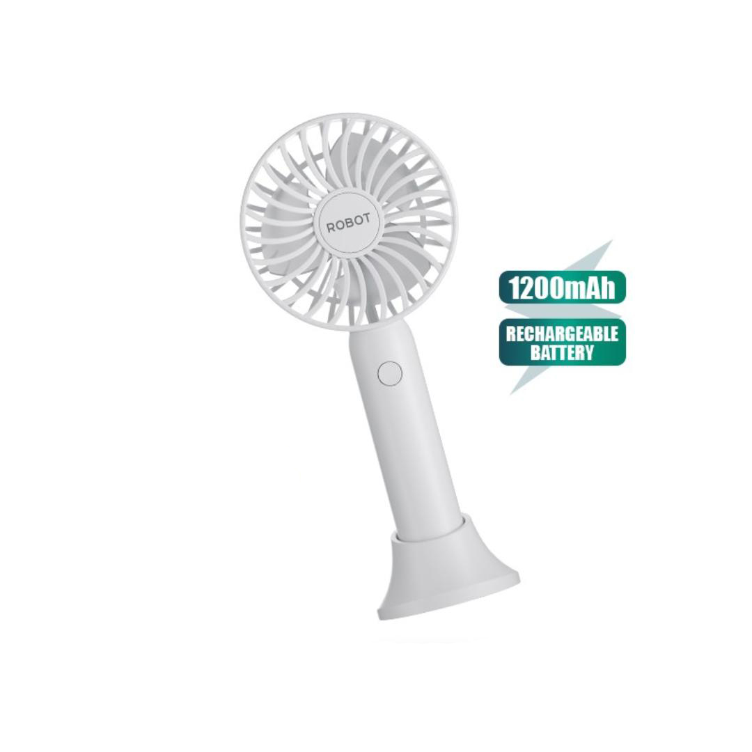 ROBOT RT-BF19 Kipas Portable Kipas Robot Mini Handy Mini Fan Kipas Gagang Genggam Portable Rechargeable Garansi Resmi - Gambar 2