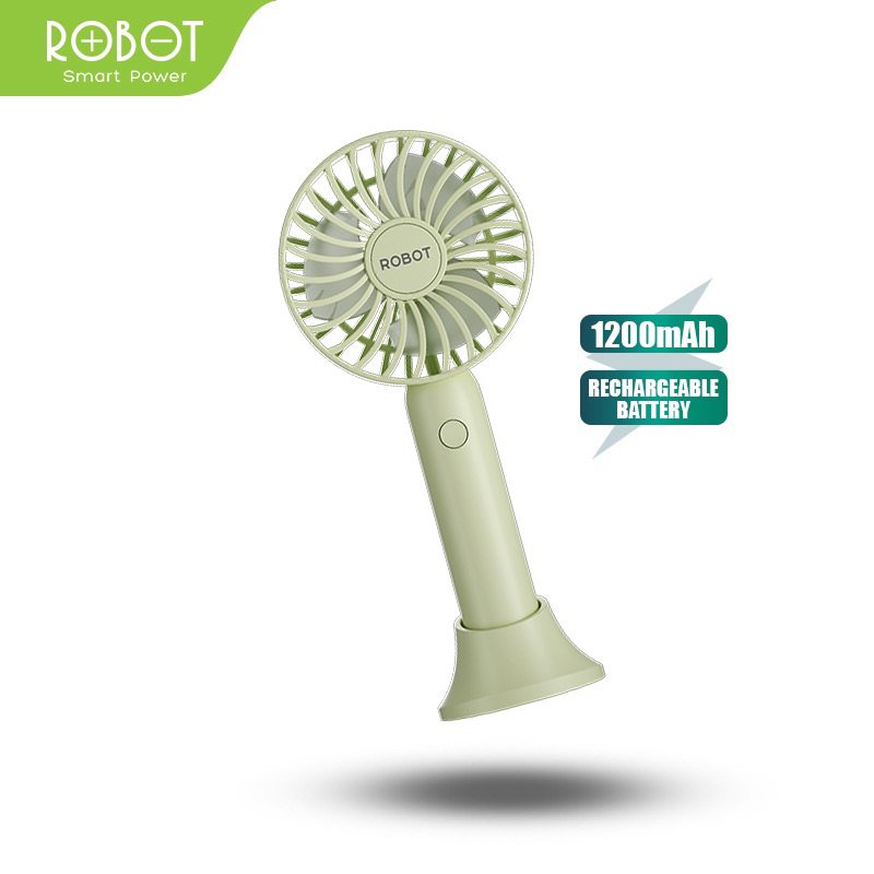 ROBOT RT-BF19 Kipas Portable Mini Fan 6800 RPM Rechargeable Genggam 3 Kecepatan Baterai 1200mAh USB Type-C Kipas Tangan Mini dengan Angin Kencang Tahan Lama Desain Ringkas untuk Rumah Kantor Traveling - Gambar 3