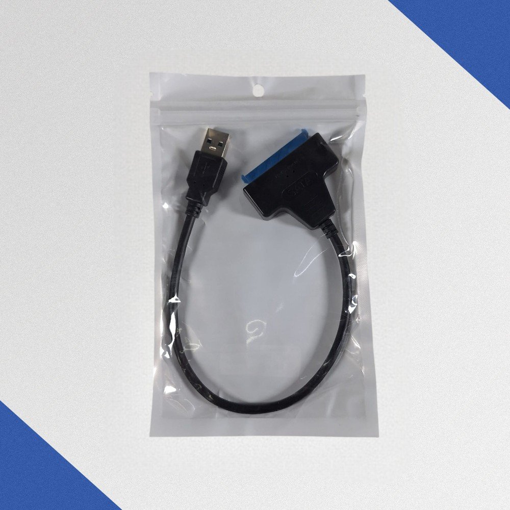 Kabel SATA to USB 3.0 Adapter 4071-1097 untuk HDD SSD 2.5 Inch Eksternal, USB Type A High Speed Data Transfer dengan Kabel 25cm, Converter SATA 7+15 Pin ke USB untuk Laptop dan Komputer - Gambar 9