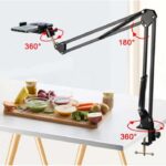 TaffSTUDIO Holder Tablet Smartphone Lazypod Stand Model Boom Arm Table - D9 Holder Tablet HP Smartphone Stand Lazypod Lazy Pod Lazypot Boom Arm Meja Dudukan Penyangga HP Tablet Adjustable Universal Fleksibel Holder Arm Table Desk Mount