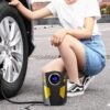 Pompa Angin Ban Mobil Compresor Mini Kompresor Portable Inflator Elektrik LCD Display - Gambar 3
