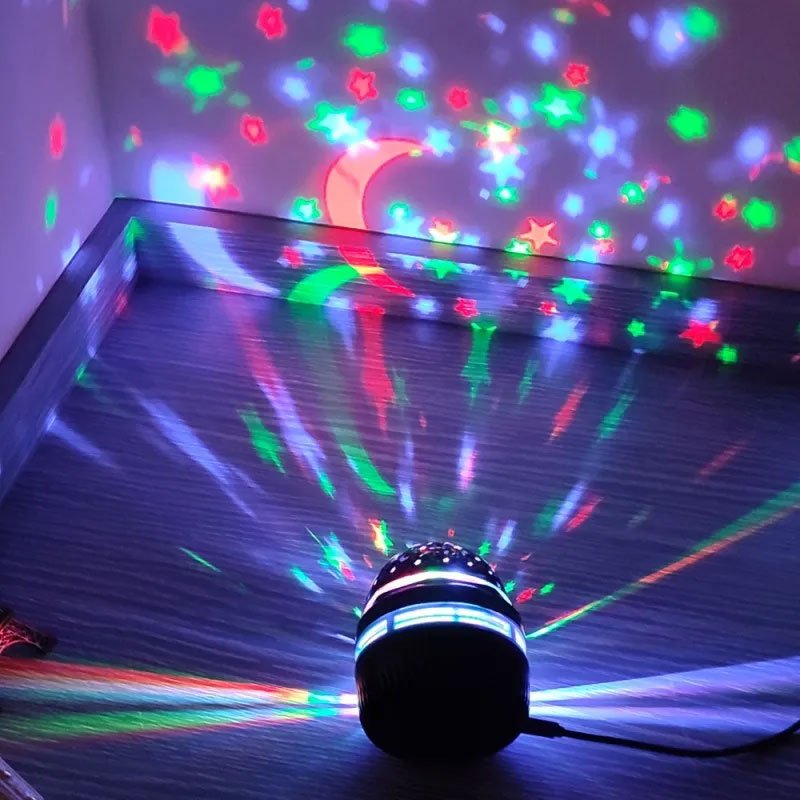 TaffLED KERI Lampu Tidur Proyektor LED RGB Moon Night Light Star XKL-Q6 5V 3W Lampu Bulan Bintang Aesthetic 360 Rotasi untuk Kamar Anak Dekorasi Ruangan Pesta Ulang Tahun Lampu Malam Micro USB - Gambar 8