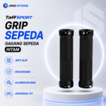 TaffSPORT Grip Sepeda 2PCS CL8455 Handlebar Anti Slip Universal untuk MTB Sepeda Gunung dan Road Bike, Gagang Setang Karet Bertekstur dengan Aluminium Ergonomis Nyaman Digenggam Panjang 13cm