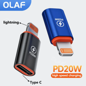 OLAF OTG USB Type C to Lightning Adapter Converter Fast Charge PD 20W OL20 – Converter Type-C to Lightning iPhone OTG Adapter PD 20W Fast Charging Kabel Data Charger Converter USB C ke Lightning Kompatibel iOS - Gambar 6