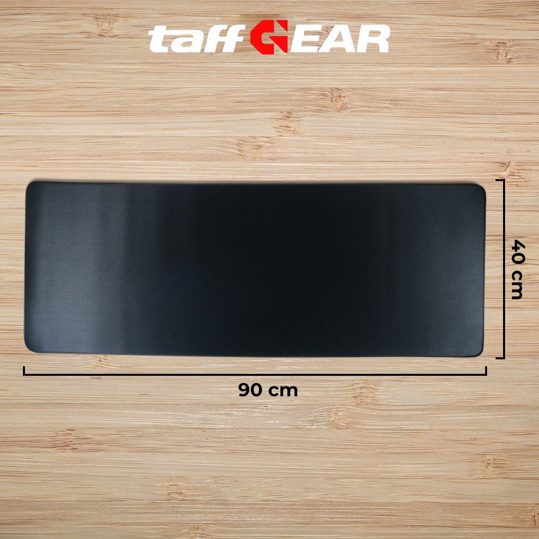 TaffGEAR Gaming Mouse Pad XL Desk Mat Polos Anti Slip Waterproof 400x900x3mm - MP001 - Black - Gambar 7