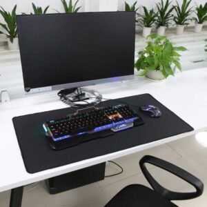 TaffGEAR Gaming Mouse Pad XL Desk Mat Polos Anti Slip Waterproof 400x900x3mm - MP001 - Black - Gambar 2