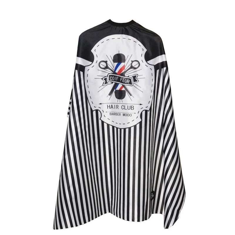 Biutte.co Jubah Apron Potong Rambut WB25 Black White Kip Cape Salon Barbershop Anti Air Anti Static Nilon dengan Karet dan Pengait Leher untuk Melindungi Pakaian Bahu Tangan dan Kaki Saat Haircut Dewasa - Gambar 9