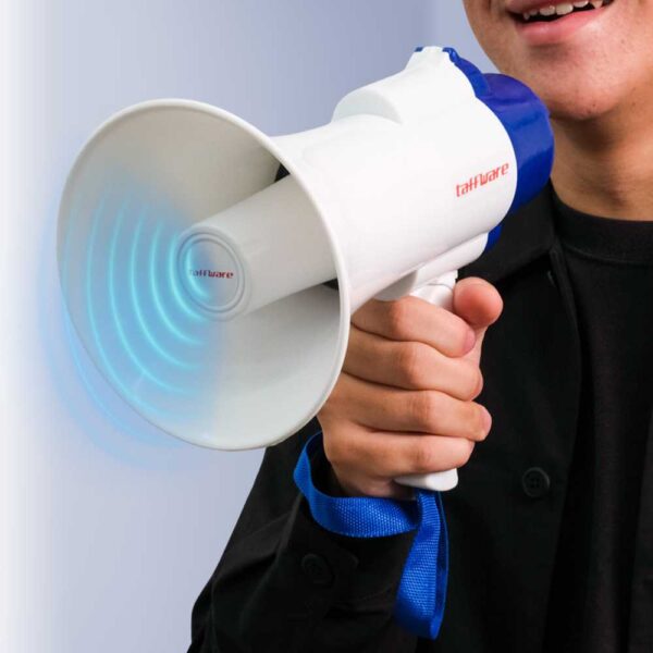 Taffware Pengeras Suara Megaphone Portable Toa Charger dengan Fungsi Rekaman Untuk Promosi Gathering Jualan Keliling Out Bond Study Tour Recharge Rechargeable Bisa Dicas Ulang