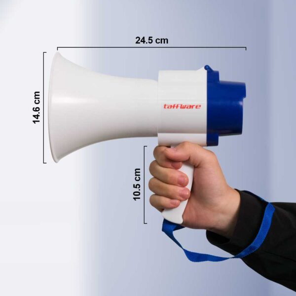 Taffware Pengeras Suara Megaphone Portable Toa Charger dengan Fungsi Rekaman Untuk Promosi Gathering Jualan Keliling Out Bond Study Tour Recharge Rechargeable Bisa Dicas Ulang - Gambar 6