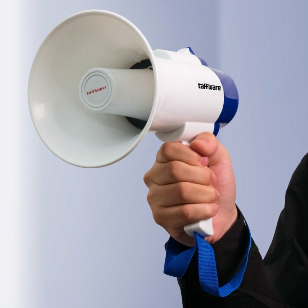 Taffware Pengeras Suara Megaphone Toa Portable 5W Baterai 18650 2200mAh Rechargeable dengan Rekaman hingga 5 Menit, Sirine dan Musik untuk Outbound, Study Tour, Promosi, Event dan Kegiatan Outdoor - Gambar 8