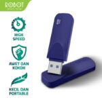 ROBOT Flashdisk Robot RF516  RF-516 Flashdisk 16gb USB 2.0 Flashdrive Flash Disk USB Flashdisk USB 16 GB Dengan Tutup Cover Biru