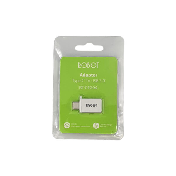 Robot Kabel Adapter Converter OTG Type C to USB 3.0 Type-C RT-OTG04 Silver Aluminium - Gambar 2