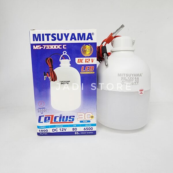 Mitsuyama Lampu Bohlam Kabel LED DC 30 Watt 30W Mitsuyama MS-7330DC Celcius Lampu Jepit 12V untuk Accu Aki - Gambar 3
